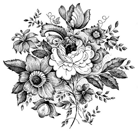 flower tattoo designs black white